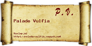 Palade Vulfia névjegykártya
